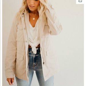Carly Jean Los Angeles Blush Utility Jacket